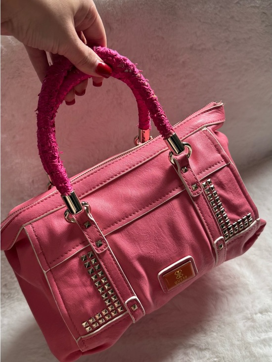 Guess Handbags - Guess Hot Pink Stud-Accent Satchel